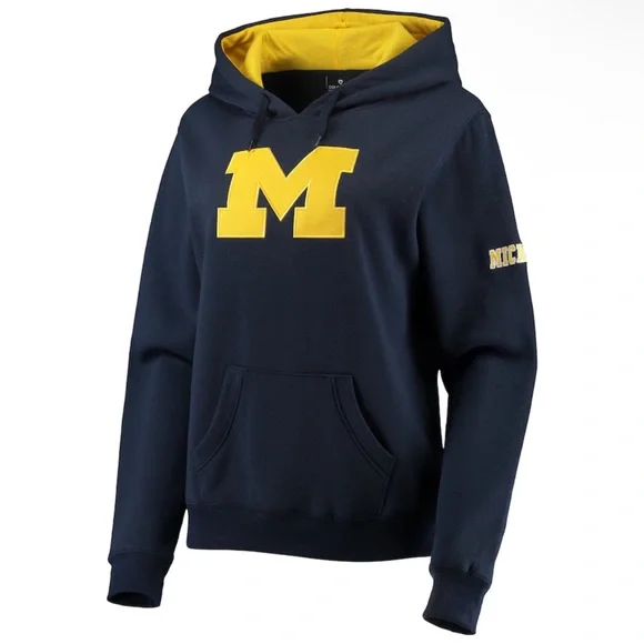 Women's Colosseum Michigan Wolverines Big Logo Team Pullover - Picture 2 of 4